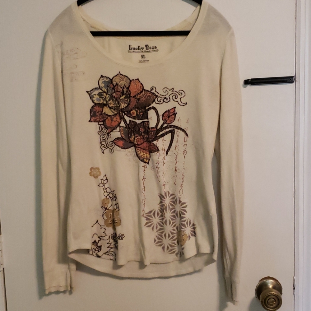 Lucky Brand Long Sleeve Yoga Tee